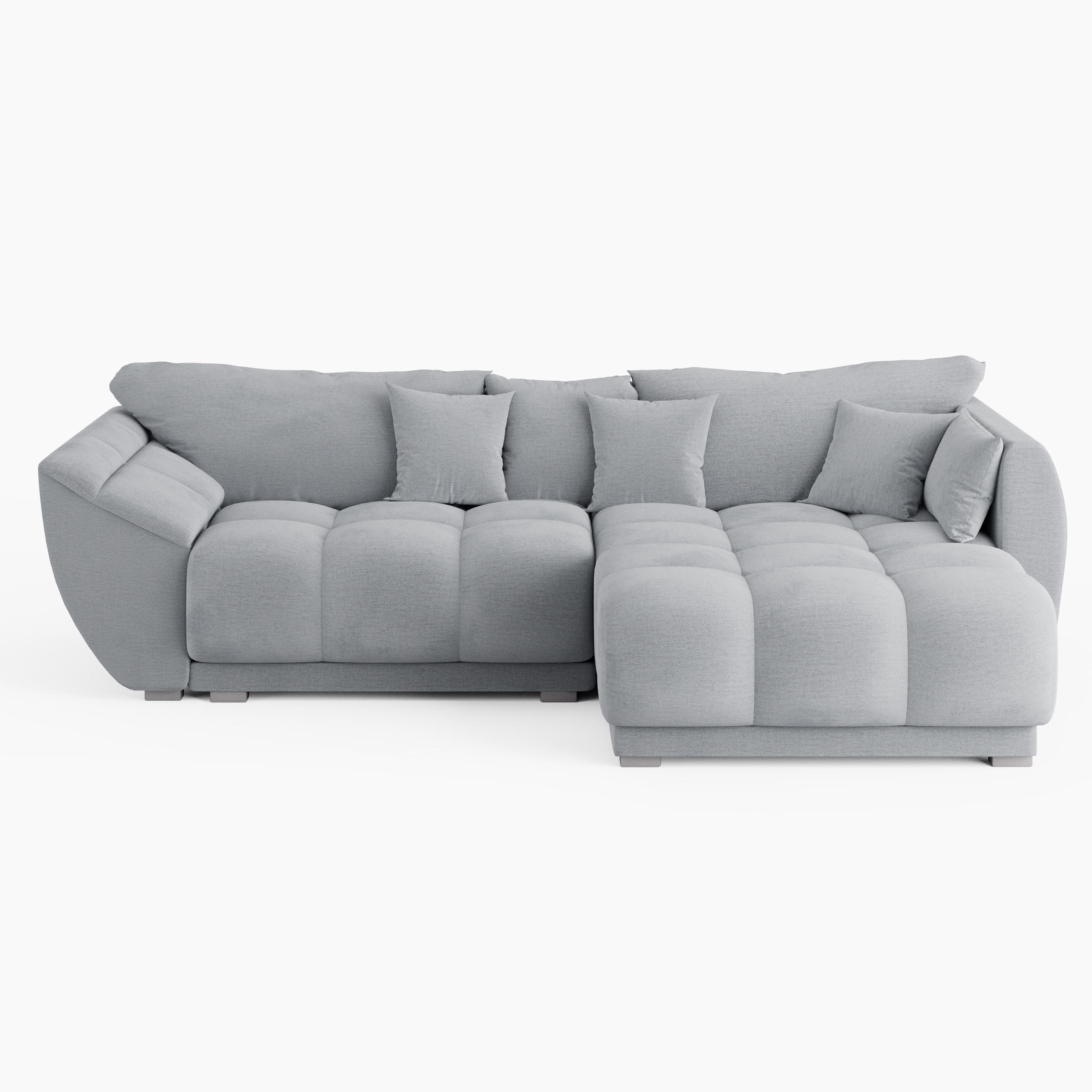 Barchello Ecksofa Hellgrau 285x180 cm