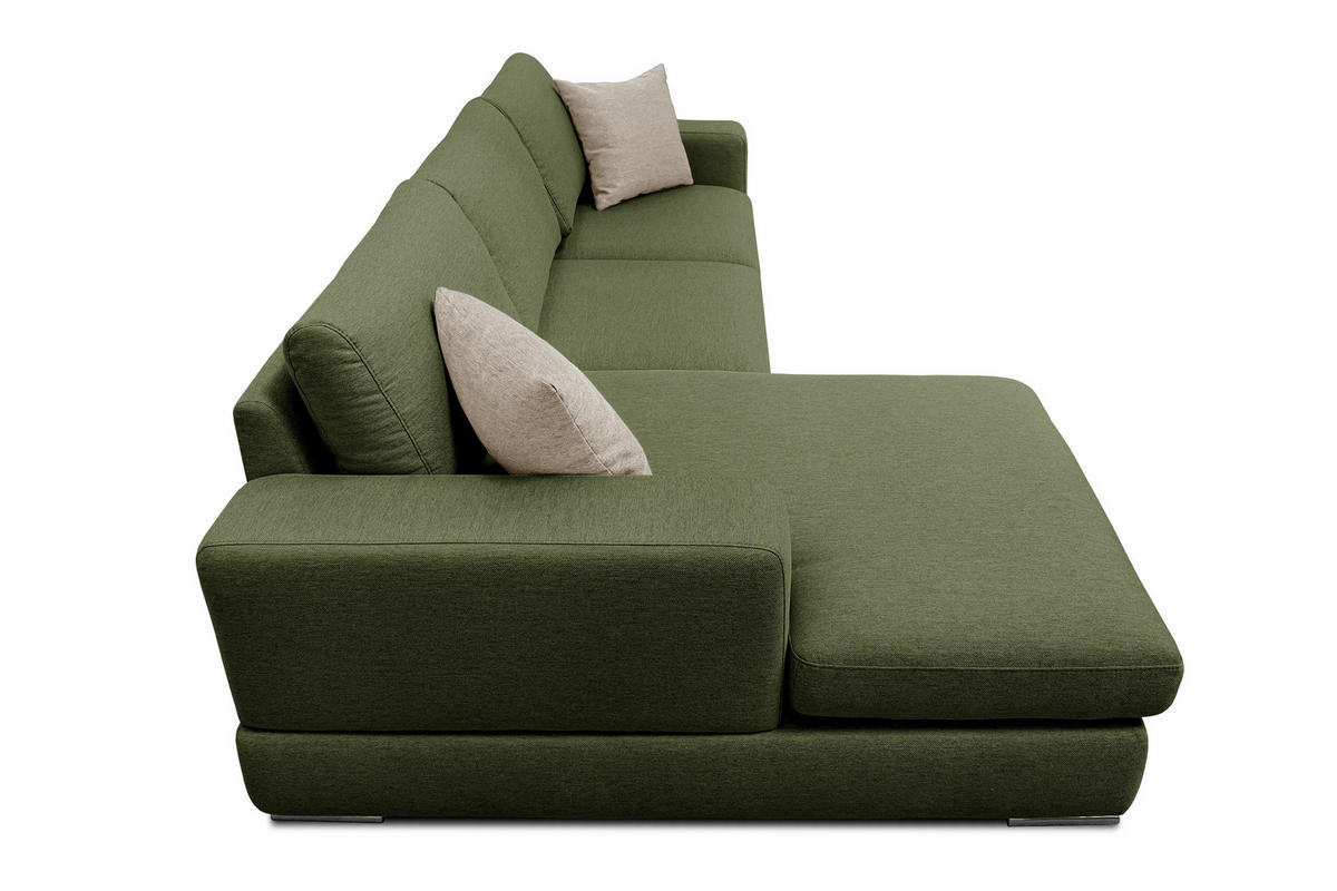 ECKSOFA OTTO 4-Sitzer, grün - Grün, Holzwerkstoff/Textil (159/279cm) - Courtois Laville