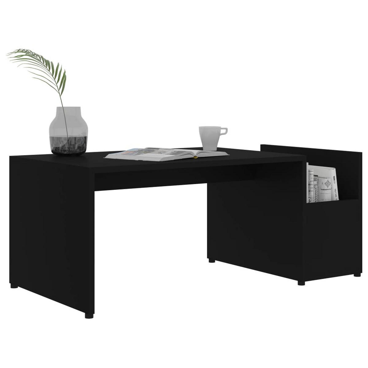 COUCHTISCH Schwarz 90x45x35 cm Holzwerkstoff - Schwarz, Holzwerkstoff (90/45/35cm) - furnicato