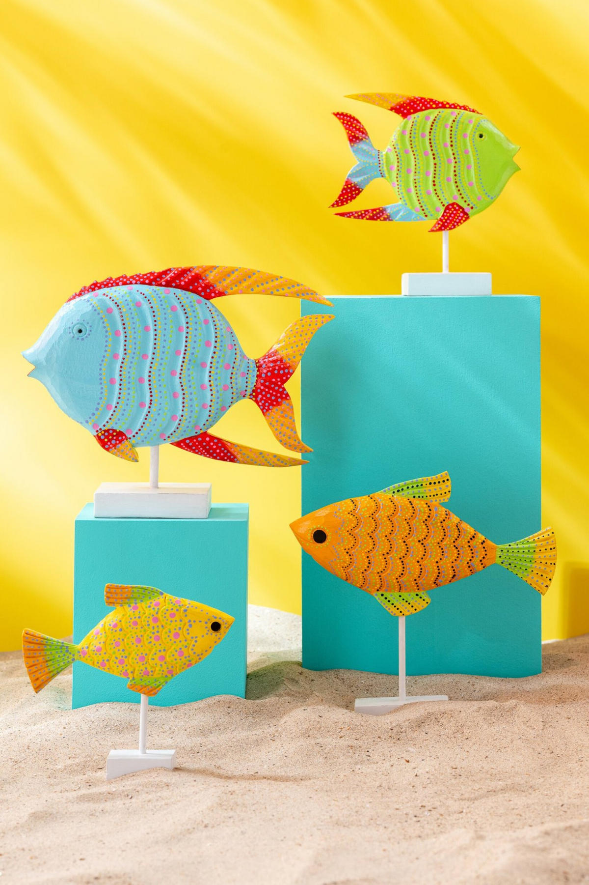 DEKOOBJEKT FISCH OMI - Multicolor, Holz (7/31/33cm) - J-Line