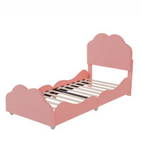 KINDEREINZELBETTEN aus Samt 90x200 cm in Rosa mit Rausfallschutz - Rosa, Textil (90/200cm) - Modfu
