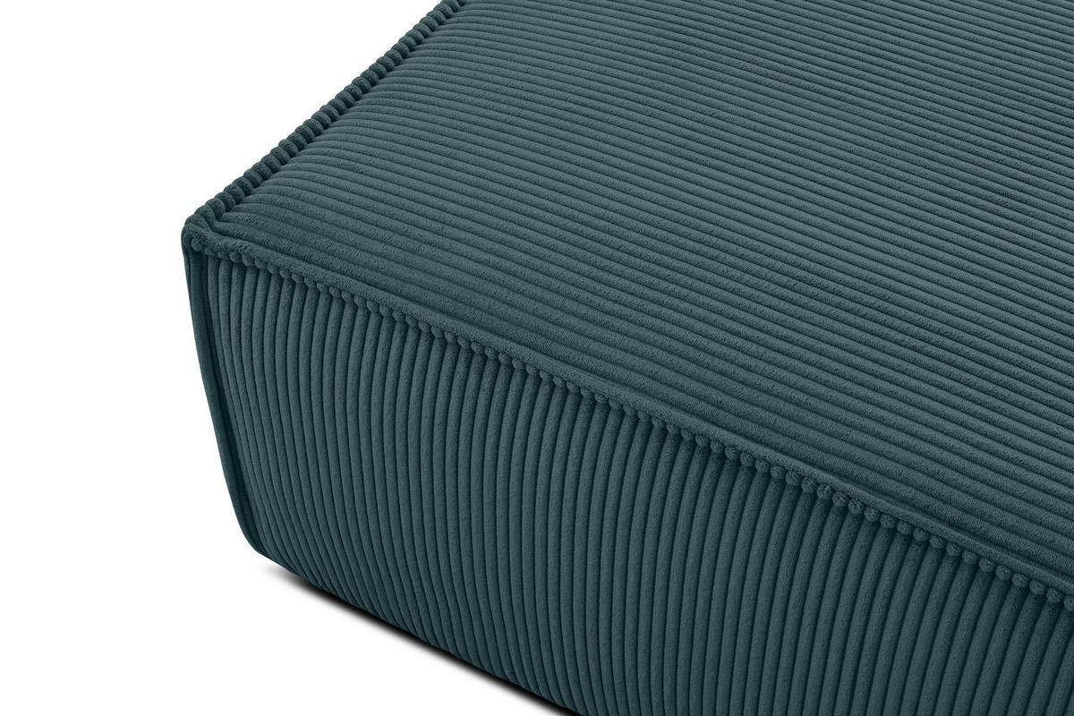 SITZPOUF NAPI gefederte Sitzfläche, blau - Blau/Schwarz, Textil (83/45/83cm) - KONSIMO®