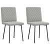 ESSZIMMERSTÜHLE 2 Stk. Hellgrau Samt 45*54*83cm - Grau, Metall (45/83/54cm) - ZMH