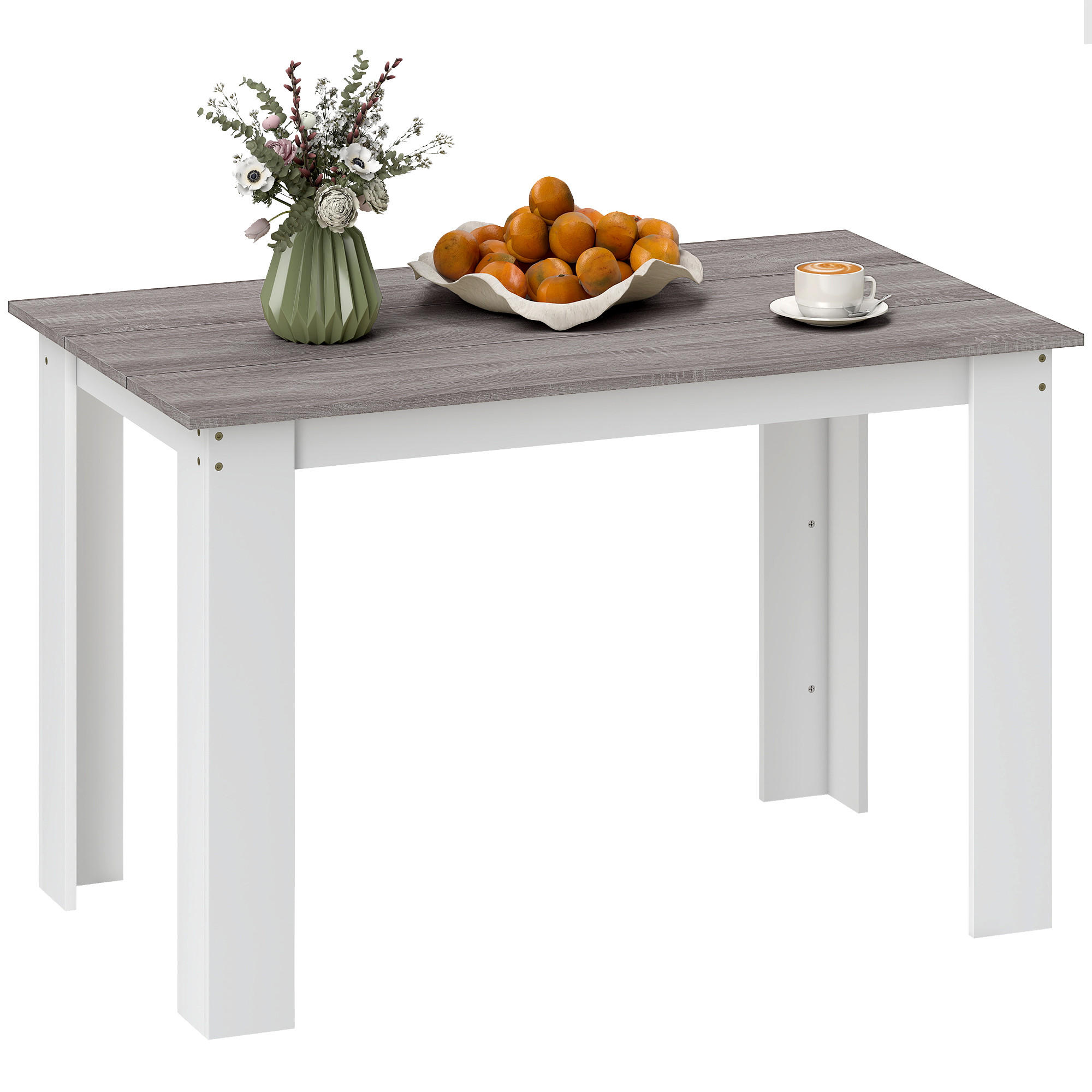 ESSTISCH Grau Holzoptik 120/69/75 cm - Grau, Holz (69/120/75cm) - PANGIVO