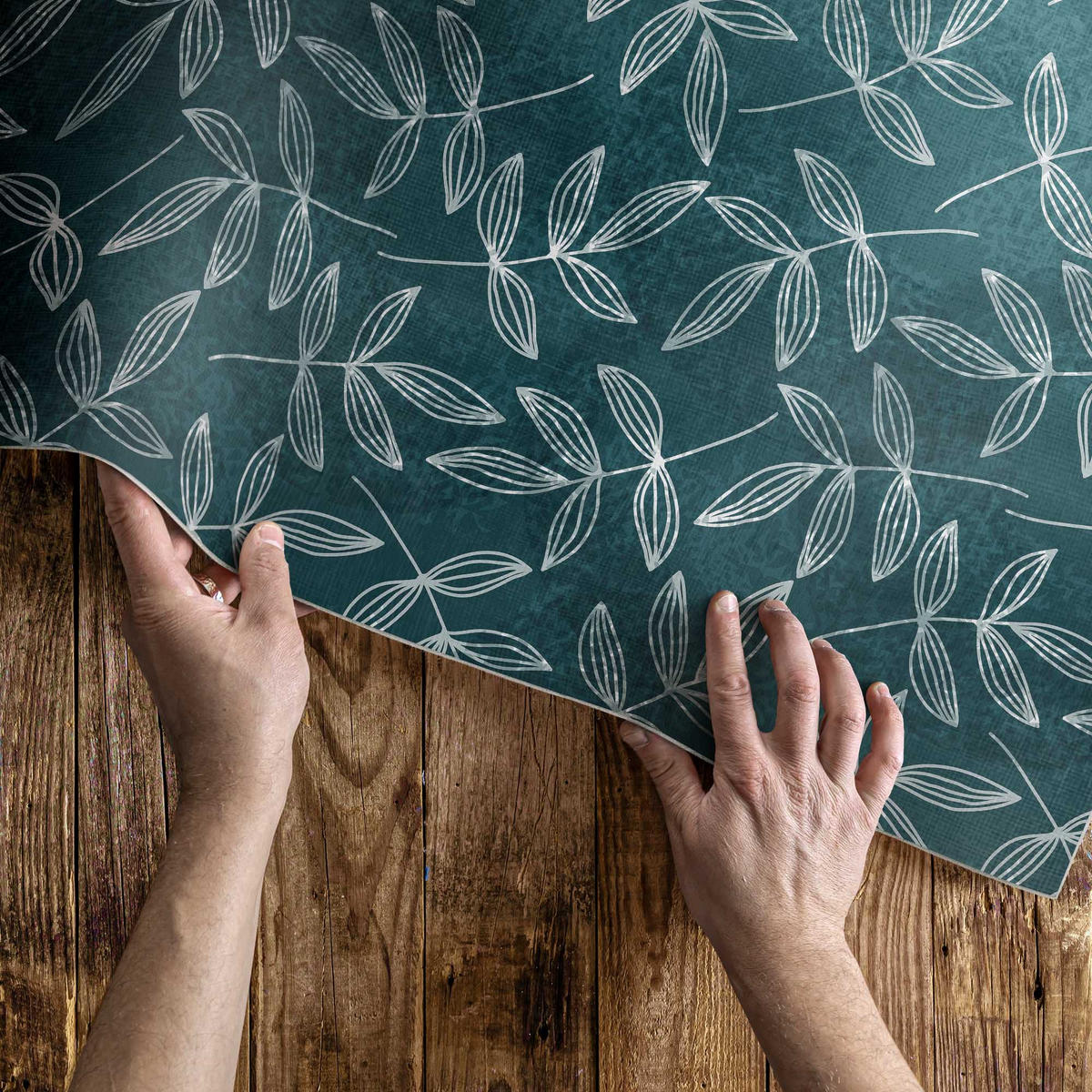 TEPPICH 150x225 cm Minimalistische Zweige Boho - Salbeigrün, Kunststoff (150/225cm) - Wallfluent