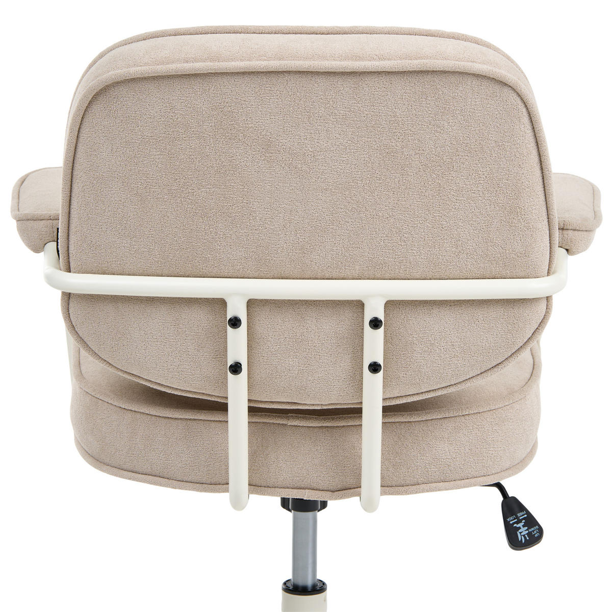 SCAUN DE BIROU bouclé bej deschis Paramus - bej, material plastic (60/81/65cm) - Beliani