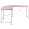 SCHREIBTISCH L-Form, MDF, Natur+Weiß - Naturfarben, Kunststoff (150/150/76cm) - HOMCOM