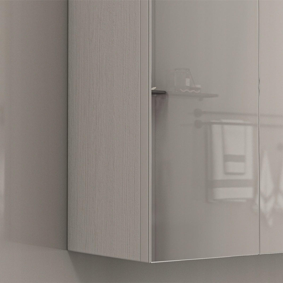 WANDSCHRANK, weiß 60/15/55 cm - Weiß, Holzwerkstoff (60/55/15cm)