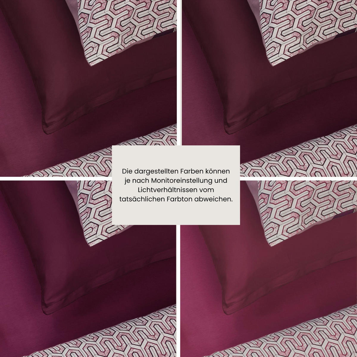 BETTWÄSCHESET Siena - Renforcé - 2-teilig - 135 x 200 cm - Burgund - Rotbraun, Textil (135/200cm) - SCHIESSER