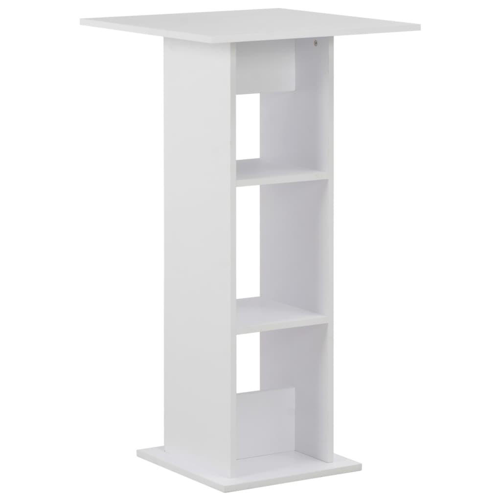 vidaXL Bartisch Weiß 60x110x60 cm