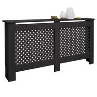 OBLOŽENÍ RADIÁTORU s voštinovým vzorem 152 x 19 x 82 cm černé - černá, kompozitní dřevo (19/152/82cm) - ECD-Germany