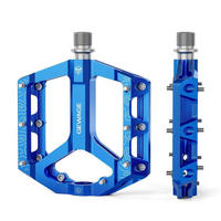 FAHRRADPEDALE Set – Flat Pedale für Mountainbike & Gravel Bike, Aluminium, CNC-gefräst, blau - Blau, Metall (10/2/12cm)