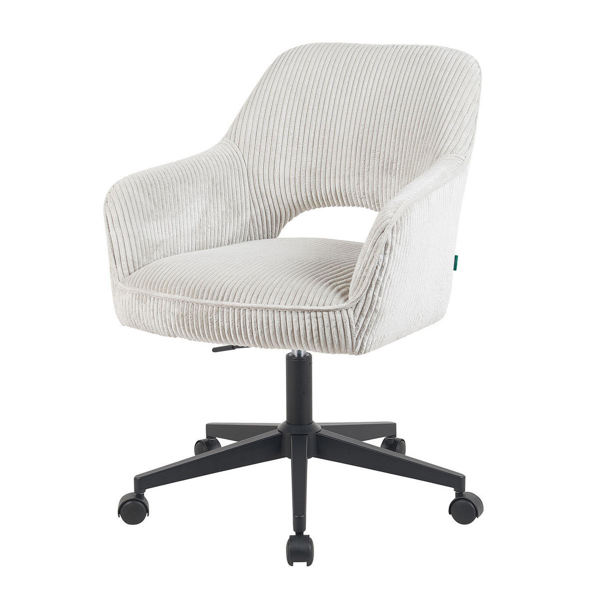 BÜROSTUHL Mika-Ilvy - Hellgrau/Schwarz, Textil/Metall (60/84/65cm) - DUBI Möbel