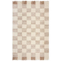TEPPICH Kurzflor Karo Muster, Geometrisch, Wohnzimmer Beige-Natur Rechteckig 160x230 - Beige, Textil (230/160cm) - KADIMA DESIGN