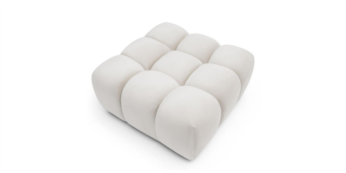 POLSTERHOCKER Flow - Schwarz, Holzwerkstoff/Textil (96/42/96cm) - Fun Möbel