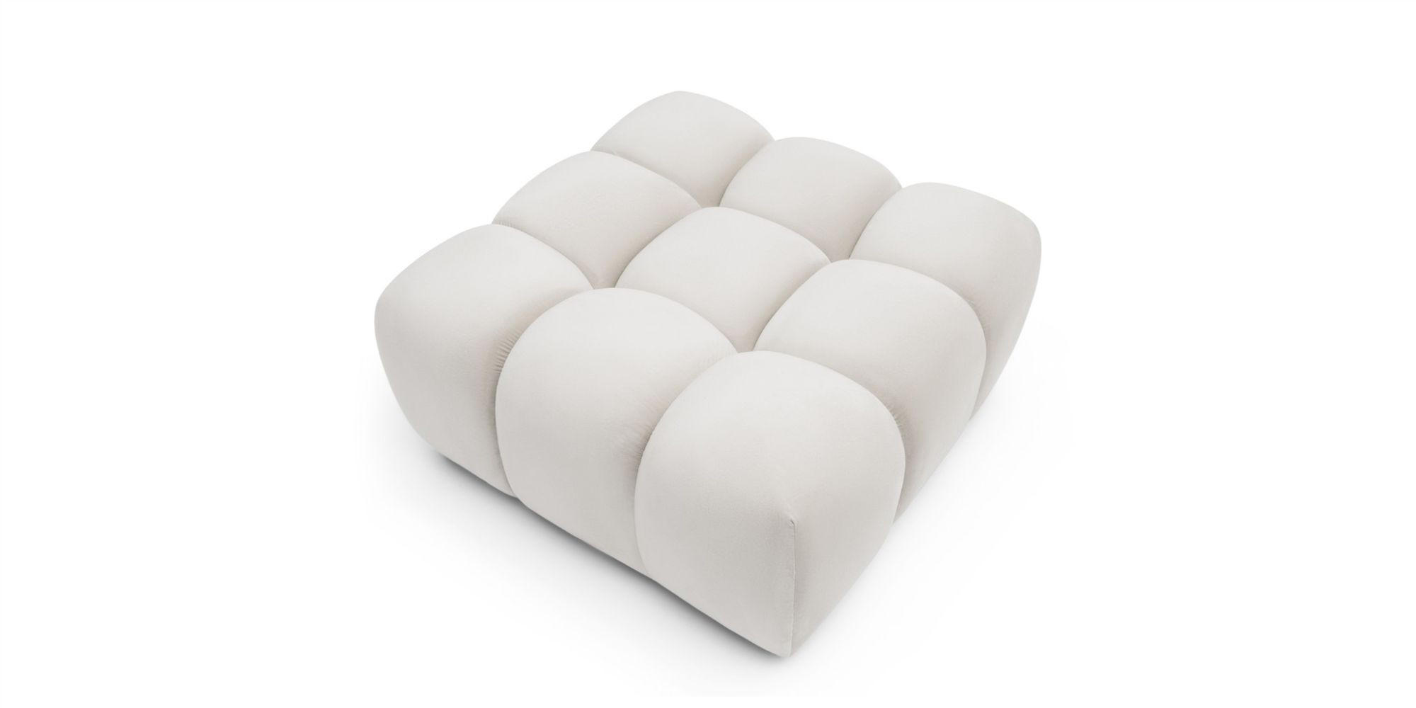 Thumbnail - Fun Möbel Polsterhocker, Schwarz, Textil, 96x42x96 cm, Wohnzimmer, Hocker, Sitzhocker