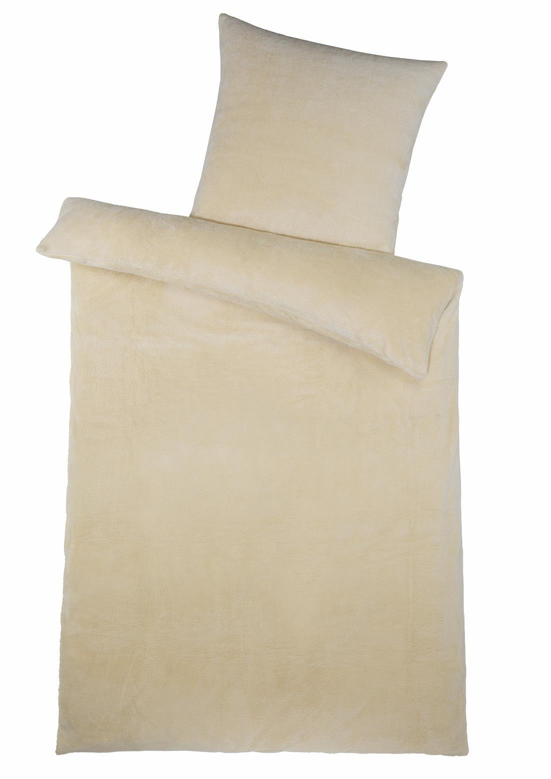 WINTER-BETTWÄSCHE 135x200 Teddy Fleece Warmer Plüsch Bettbezug Kuschelig - Creme - Creme, Textil (135/200cm) - Carpe Sonno