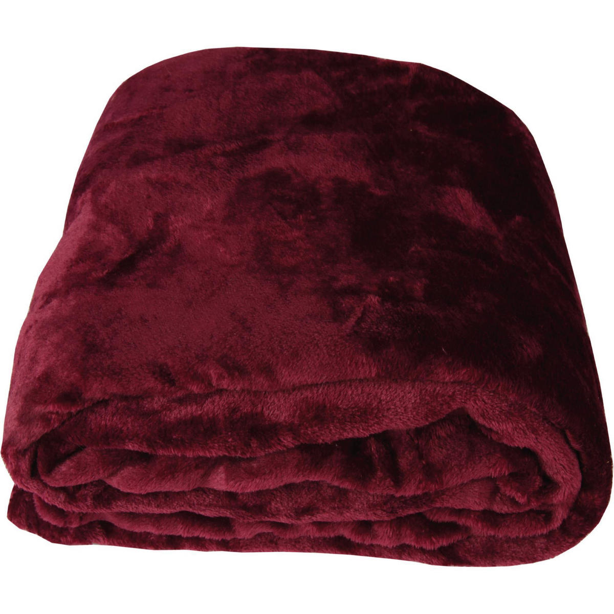 KUSCHELDECKE "Celina" 2er-Pack Aubergine 220x240 cm - Aubergine, Textil (220/240cm)