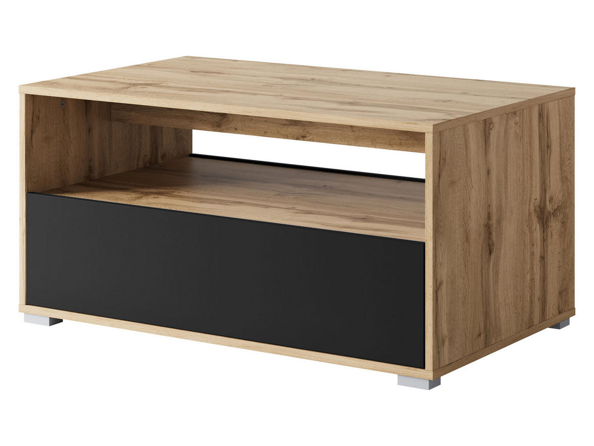 COUCHTISCH Nairobi II S02 - Eiche Wotan/Alufarben, Holzwerkstoff/Kunststoff (55/90/45cm) - MIRJAN24