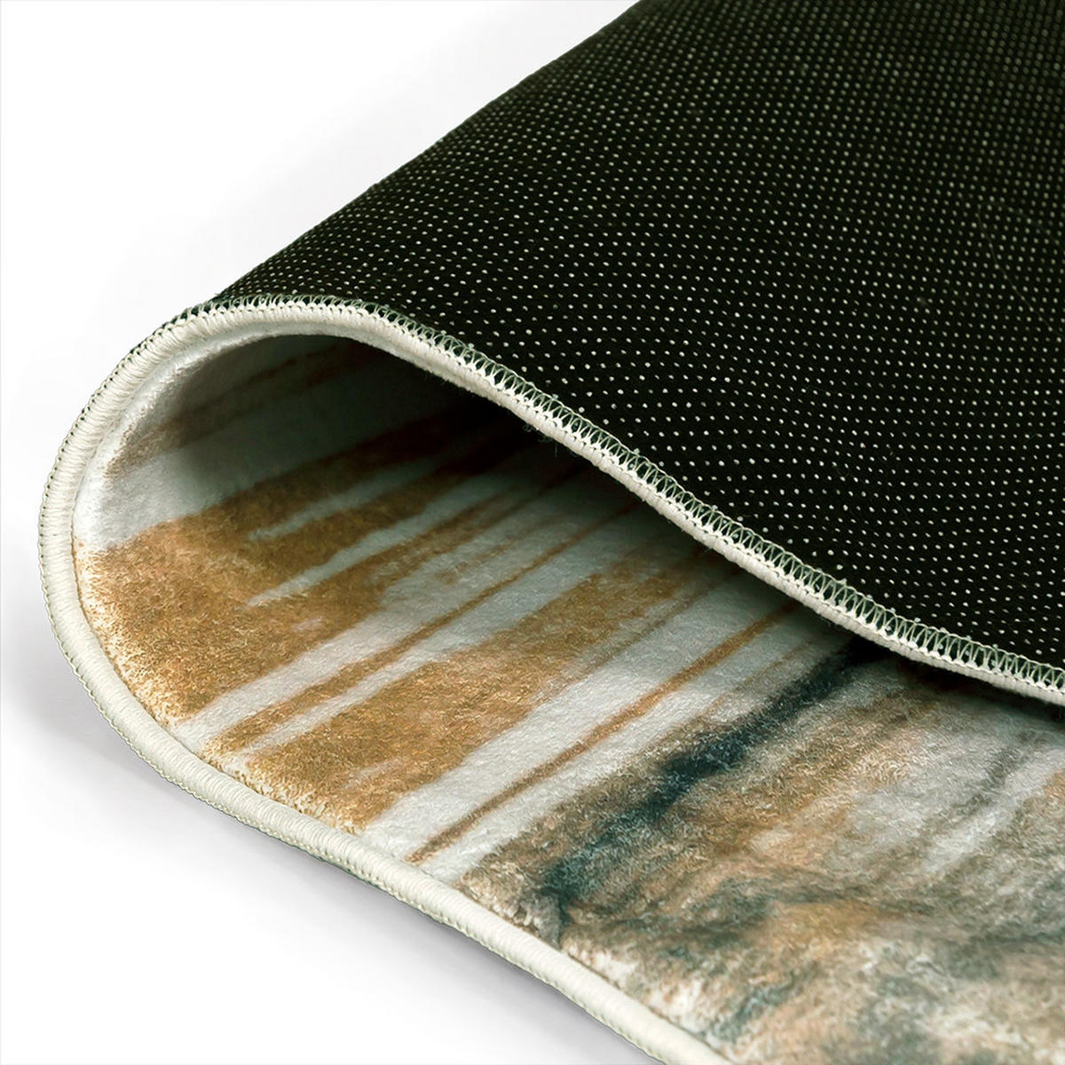 TEPPICH Arona Grave Mazovia Unregelmäßige Form 120x160cm Beige Braun Abstrakt Kurzflor - Braun, Textil (120/160cm) - Mazovia