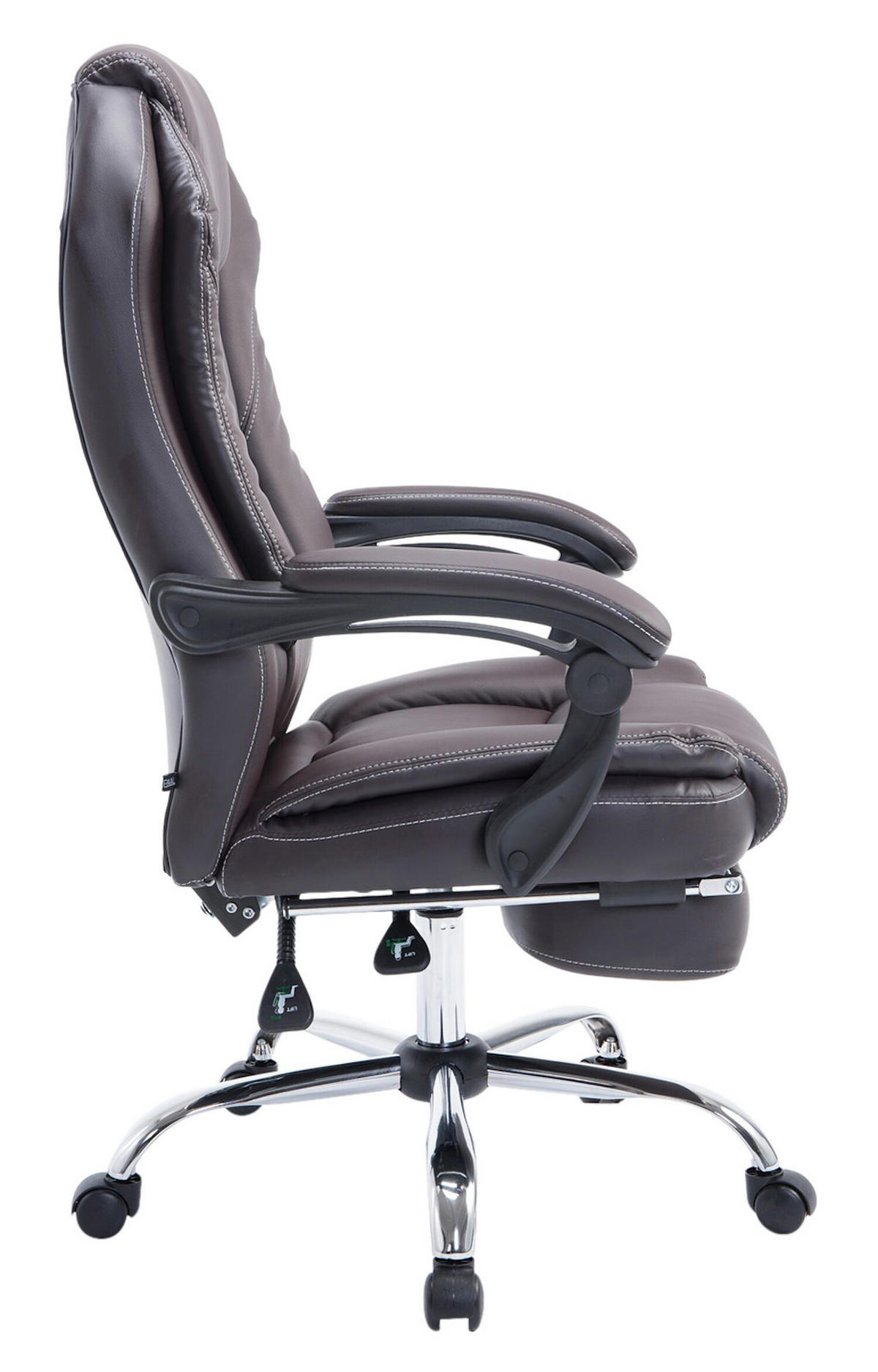 BÜROSTUHL Castan, Braun - Braun, Textil/Metall (67/124/64cm) - TPFLiving