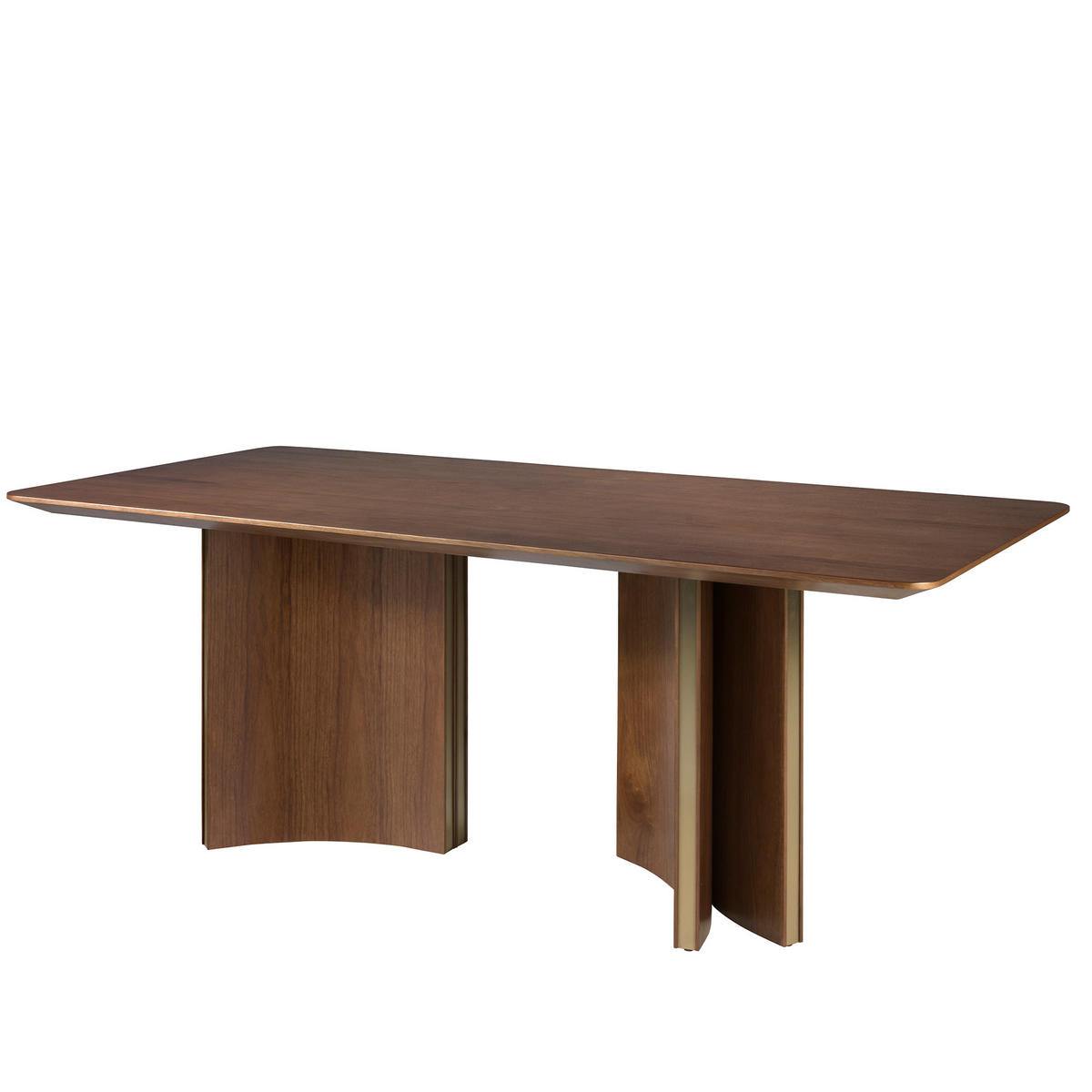 ESSTISCH Schwarz Gold 200/100/76 cm - Goldfarben/Schwarz, Holz (100/200/76cm) - ANGEL CERDA