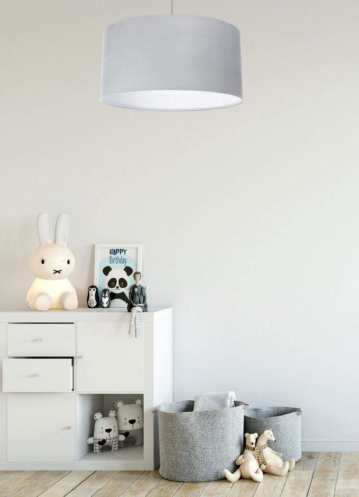 HÄNGELEUCHTE Grau 60/30 cm - Weiß/Grau, Kunststoff (60/1.1/30cm) - ONZENO