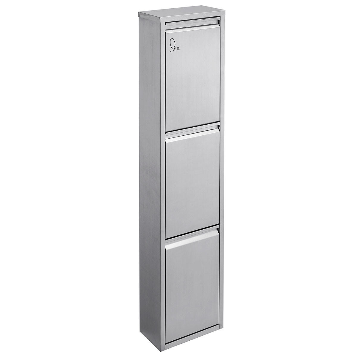 MÜLLEIMER Wandbefestigung V3X8 - Silberfarben, Metall (28.5/121/15cm) - SVITA