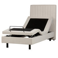 BETT 90/200 cm Hellbeige Duke II - Beige, Textil (90/200cm) - Beliani