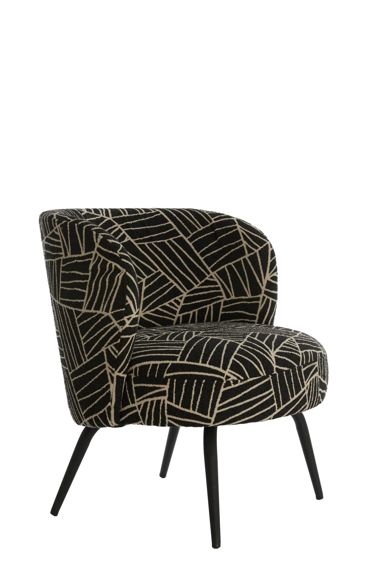 SESSEL Dieyda Schwarz 68/67/72 cm - Schwarz, Textil (67/72/68cm) - Light & Living
