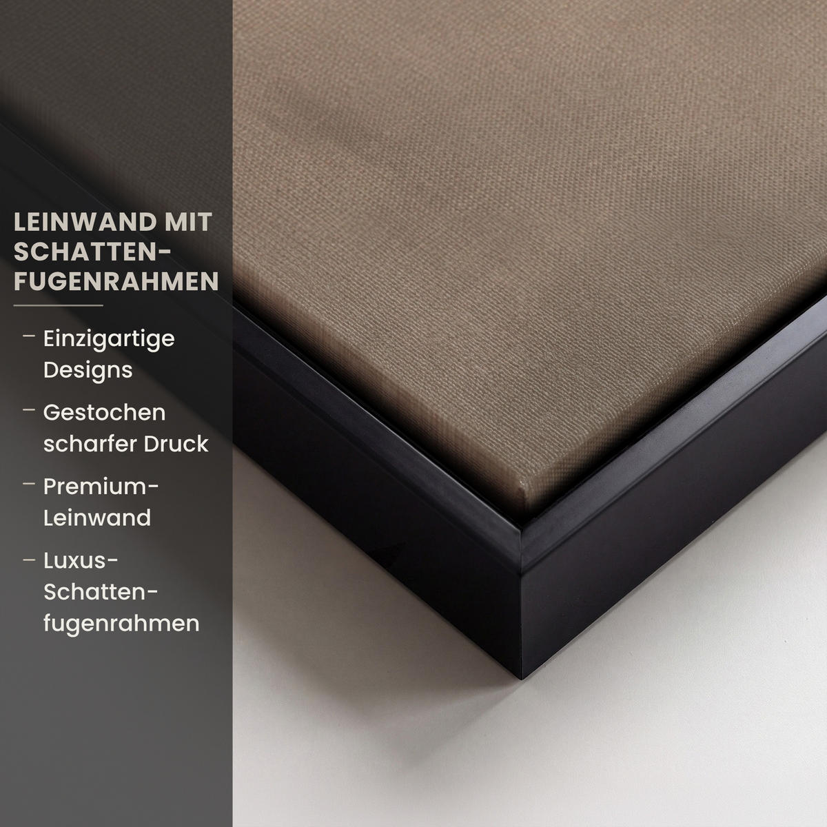 LEINWAND Bilder mit Rahmen - Farbe - Braun - Japandi - 80x60 - Kupferfarben, Textil (80/60cm) - MuchoWow