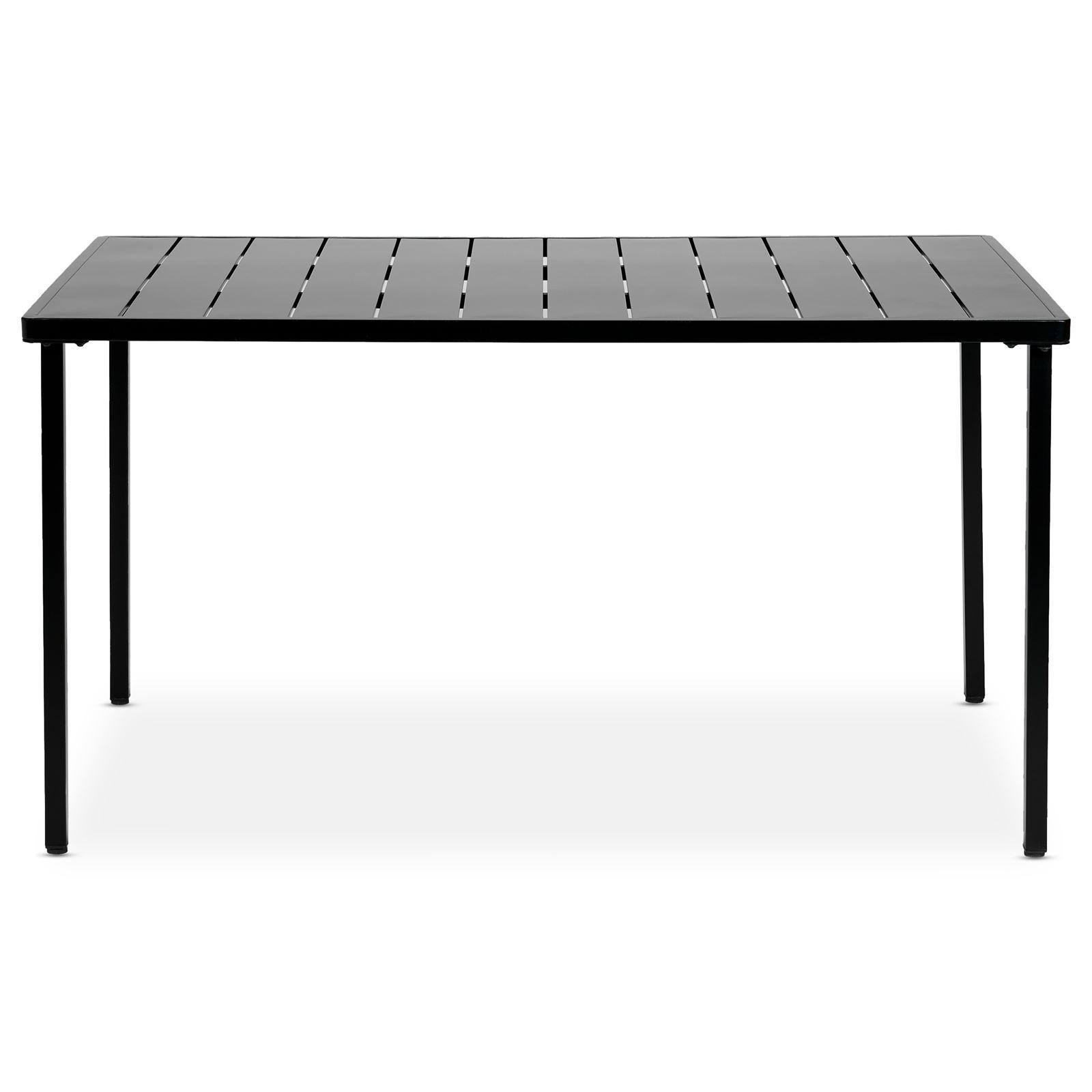 GARTENTISCH AZALEA - Schwarz, Metall (80/140/75cm) - IDIMEX