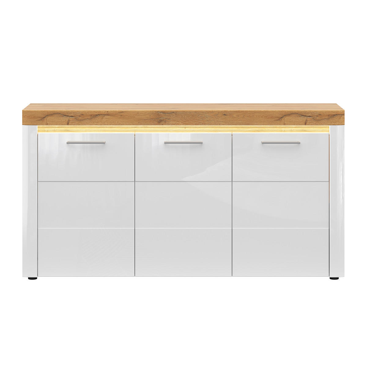 SIDEBOARD Nara Weiß und Holz - Weiß, Holzwerkstoff (170/90/42cm) - Petits-meubles
