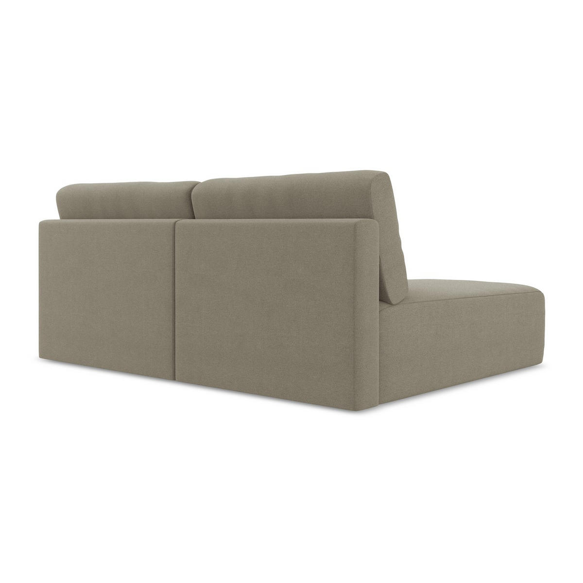 ECKSOFA mit Schlaffunktion links Strukturstoff Stoff Beige - Beige/Schwarz, Kunststoff/Textil (149/210cm) - LaMiaSofa