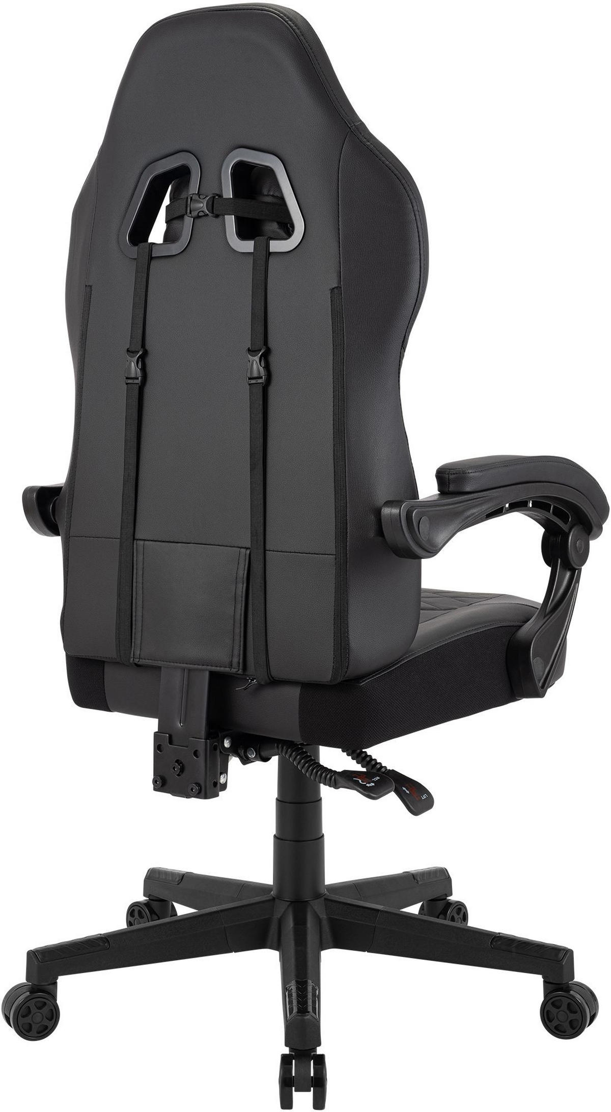 CHEFSESSEL Lederlook Schwarz - Schwarz, Kunststoff/Textil (61/116/56cm) - CLP