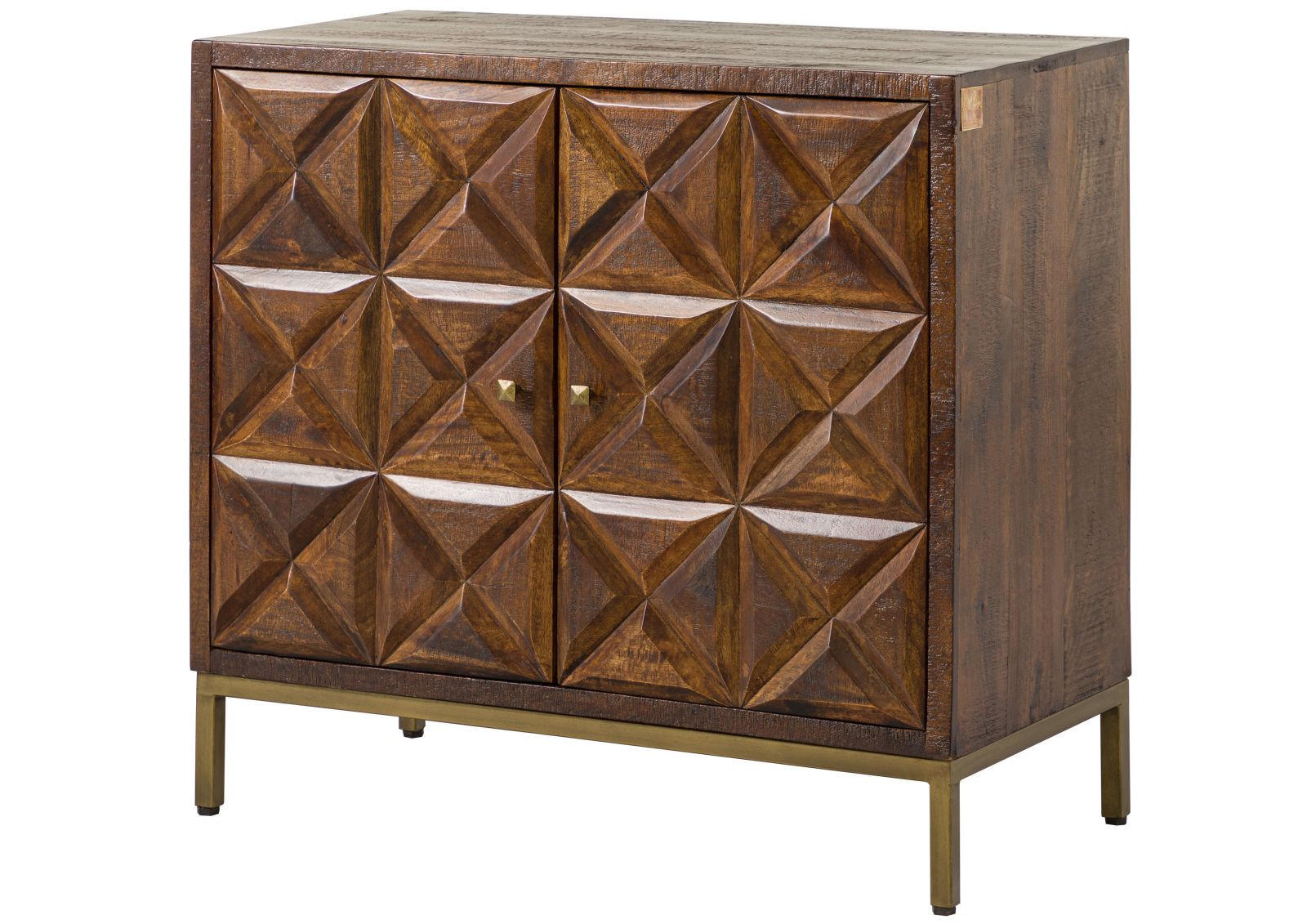 SIDEBOARD Mango 94x46x86 braun lackiert STILMÖBEL #125 - Braun, Holz (94/86/46cm) - Massivmoebel24
