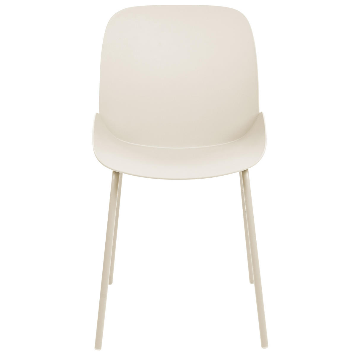 ÉTKEZŐSZÉK 2 darabos Szett Műanyag Bézs Milaca - bézs, műanyag/fém (46/81/62cm) - Beliani