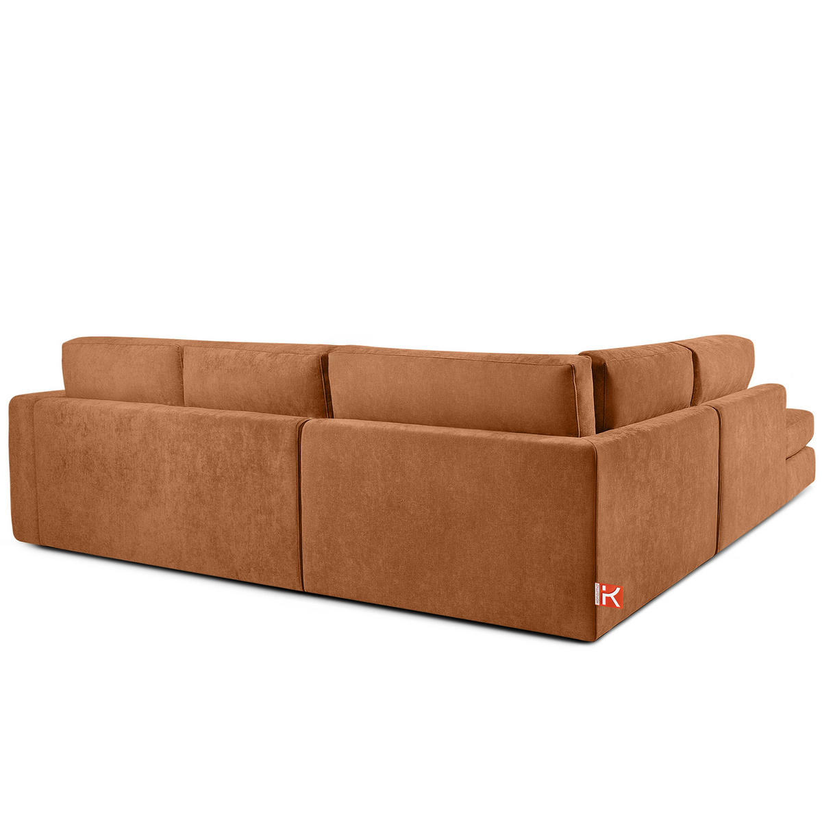 ECKSOFA links VERUS - Rot, Holz/Holzwerkstoff (297/248cm) - KONSIMO®