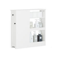 NISCHENSCHRANK mit Rollen Weiß - Weiß, Holzwerkstoff (20/70/65cm) - SoBuy