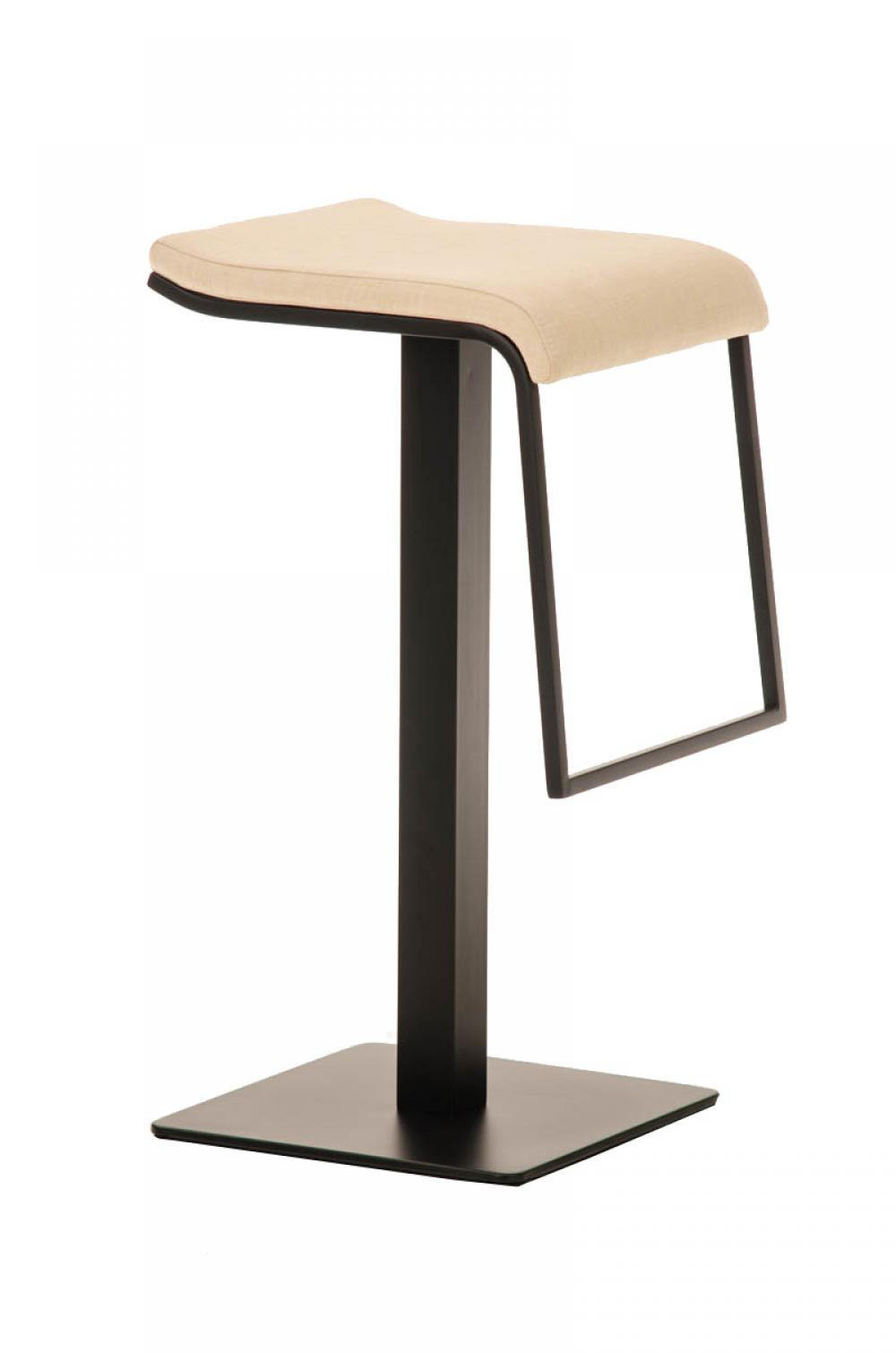 BARHOCKER Stoff creme - Creme/Schwarz, Textil/Metall (39/78/42cm) - CLP