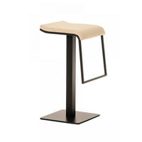 BARHOCKER Stoff creme - Creme/Schwarz, Textil/Metall (39/78/42cm) - CLP