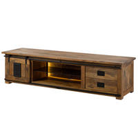 TV-BOARD Mango / Altholz 200x55x50 natur lackiert RAILWAY LUX #131 - Naturfarben, Holz (200/50/55cm) - Massivmoebel24