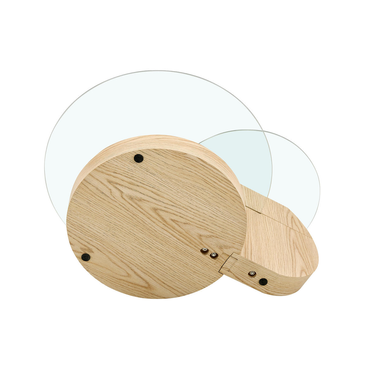 COUCHTISCH DE-146 Mehrstufig Eichenholzmaserung - Eichefarben, Holzwerkstoff (70/90/44cm) - ComfortXL