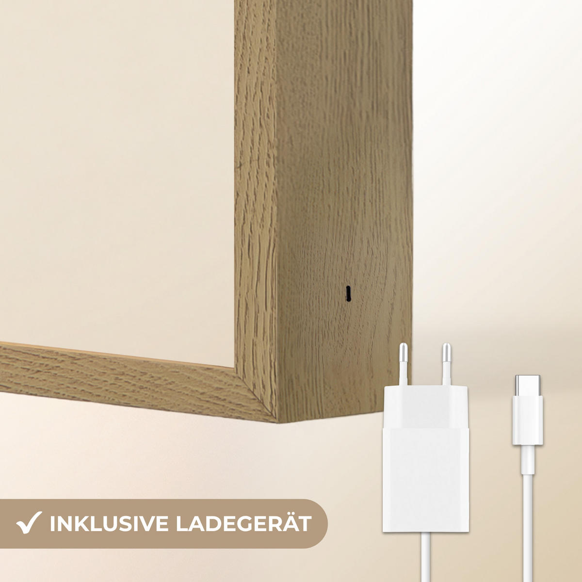NÁSTĚNNÁ LAMPA S AKUMULÁTOREM Tvary - modrá - abstraktní 40x30 cm - tmavě modrá, kompozitní dřevo (40/30/8cm) - OnlyWow