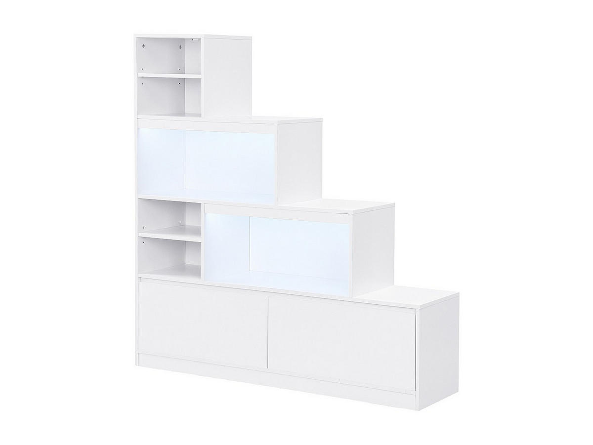 SCHUHSCHRANK - 140 cm x 35 cm - holz - weiß Lovila - Weiß, Holz (140/146.6/35cm) - Vente-Unique