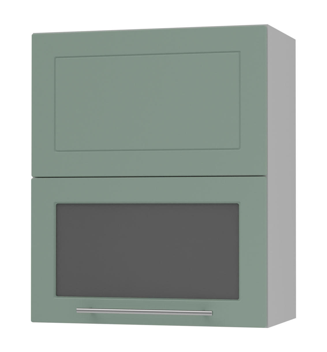 KÜCHENHÄNGESCHRANK Kvantum W8BS/60 Mint Matt / Grau Matt 60 / 32,5 / 72cm - Grau/Mintgrün, Holz/Holzwerkstoff (60/72/32.5cm) - Feldmann-Wohnen