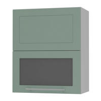 KÜCHENHÄNGESCHRANK Kvantum W8BS/60 Mint Matt / Grau Matt 60 / 32,5 / 72cm - Grau/Mintgrün, Holz/Holzwerkstoff (60/72/32.5cm) - Feldmann-Wohnen