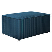 POLSTERHOCKER Karl Cord - Blau/Schwarz, Holz/Kunststoff (60/38/45cm) - MIRJAN24