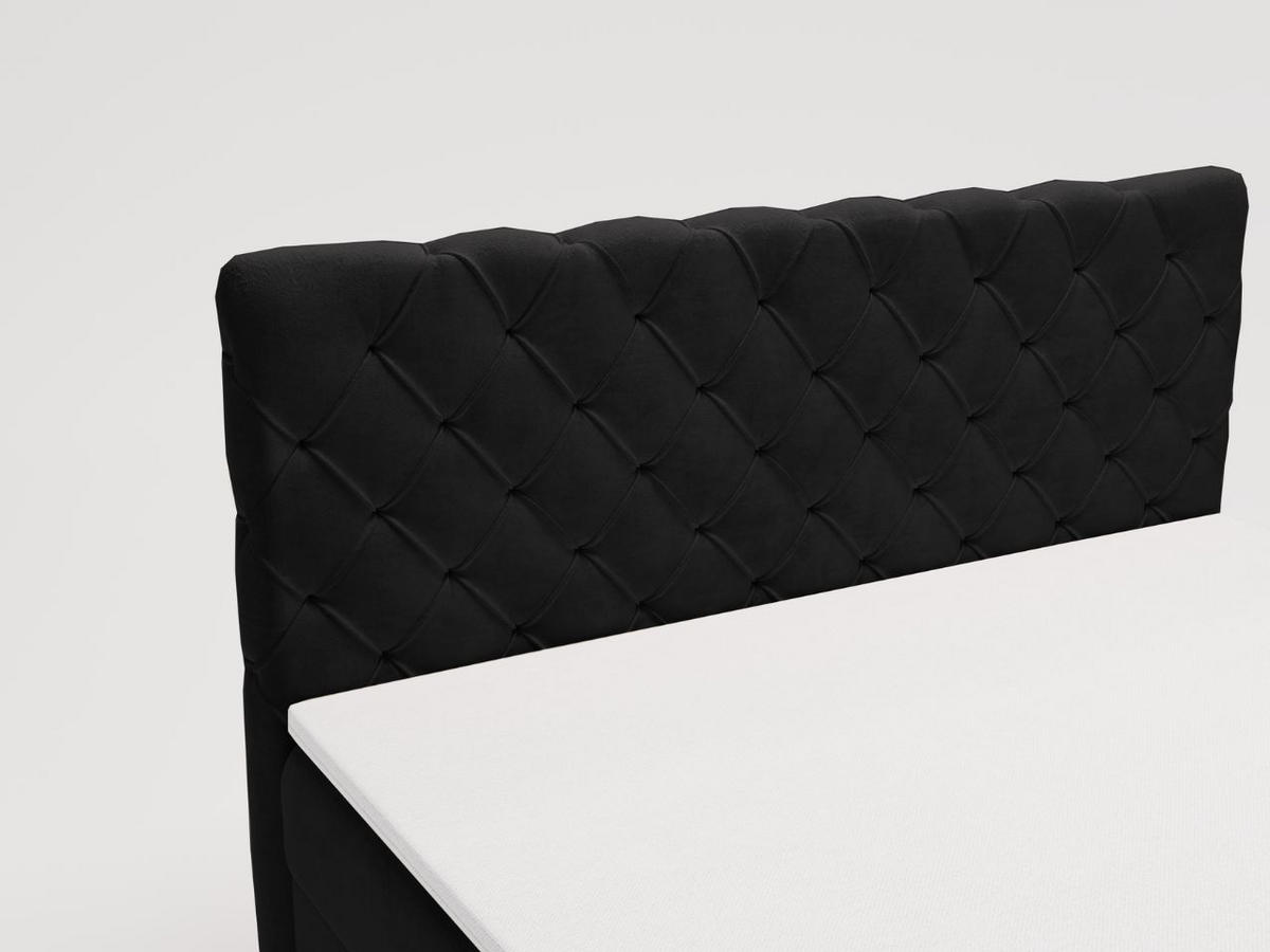 BOXBETT Lunaris 180x200 Schwarz - Schwarz, Holz/Textil (180/200cm) - Graingold