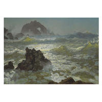 FOTOTAPETE 208x146 cm - Stürmische See - Grau, Textil (208/146cm) - Wallfluent